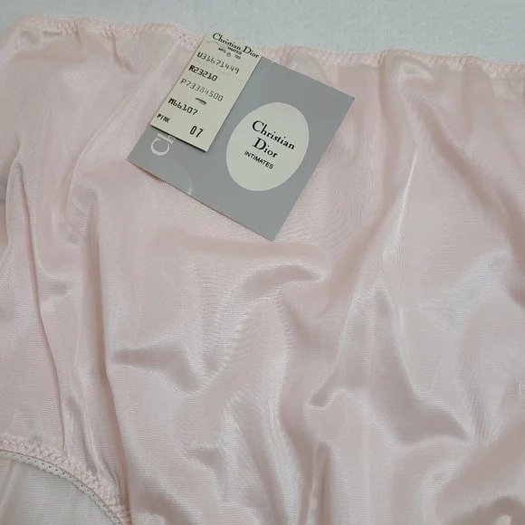 VTG Christian Dior Silky Sheer Nylon Full Cut Granny Brief Panty Size Lg - Picture 2 of 7